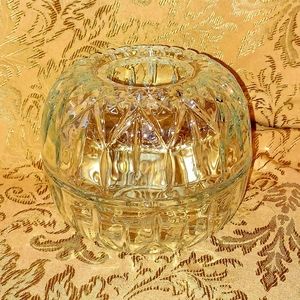 Vintage clear crystal Fairy Light candle holder by Homco *